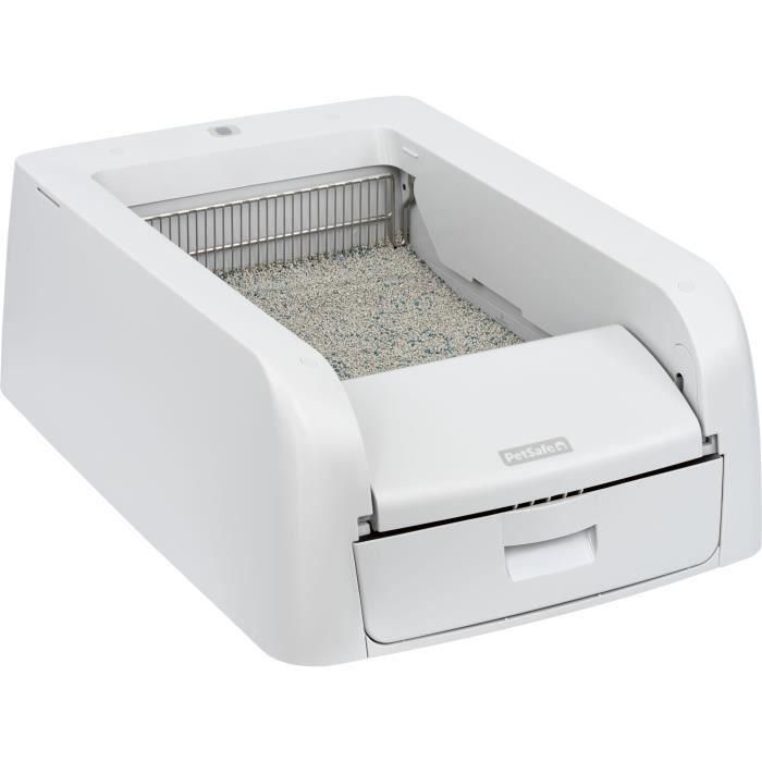 Caja de arena autolimpiante - PETSAFE - CLUMPING - Conectada - Blanco