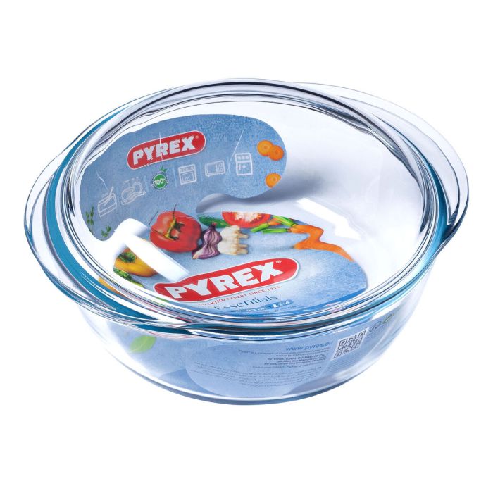 Cacerola Con Tapa Pyrex Essentials Transparente 3,2 L (3 Unidades) 1