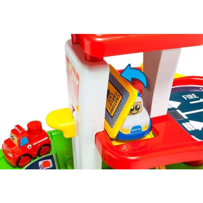 Juego construcción estación de bomberos con coche electrónico, luz y sonido 53x31x31 cms 3 Juego construcción estación de bomberos con coche electrónico, luz y sonido 53x31x31 cms 3