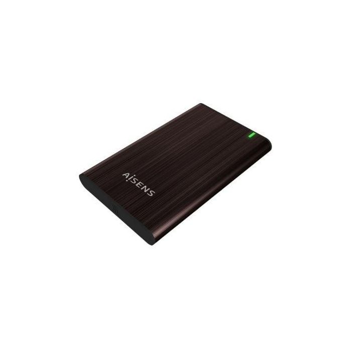 Aisens ASE-2525BWN - Caja Externa para Disco Duro 2.5" USB 3.0 (USB3.1 GEN1) SATA III sin Tornillos, Aluminio Marrón 1