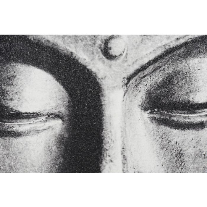 DKD Home Decor Cuadro Decorativo Oriental Buda Gris Negro de Poliestireno y Lienzo 93x62.5x4.5 cm (2 Unidades) 2