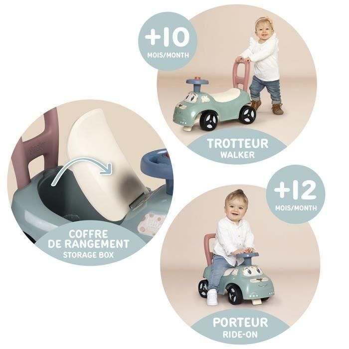 Little Smoby - Portacoches - Caja debajo del sillín + asiento - Bocina - A partir de 10 años - Fabricado en Francia 1 Little Smoby - Portacoches - Caja debajo del sillín + asiento - Bocina - A partir de 10 años - Fabricado en Francia 1