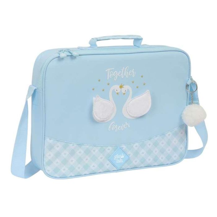 Cartera Escolar Glow Lab Cisnes Azul claro 38 x 28 x 6 cm Cartera Escolar Glow Lab Cisnes Azul claro 38 x 28 x 6 cm