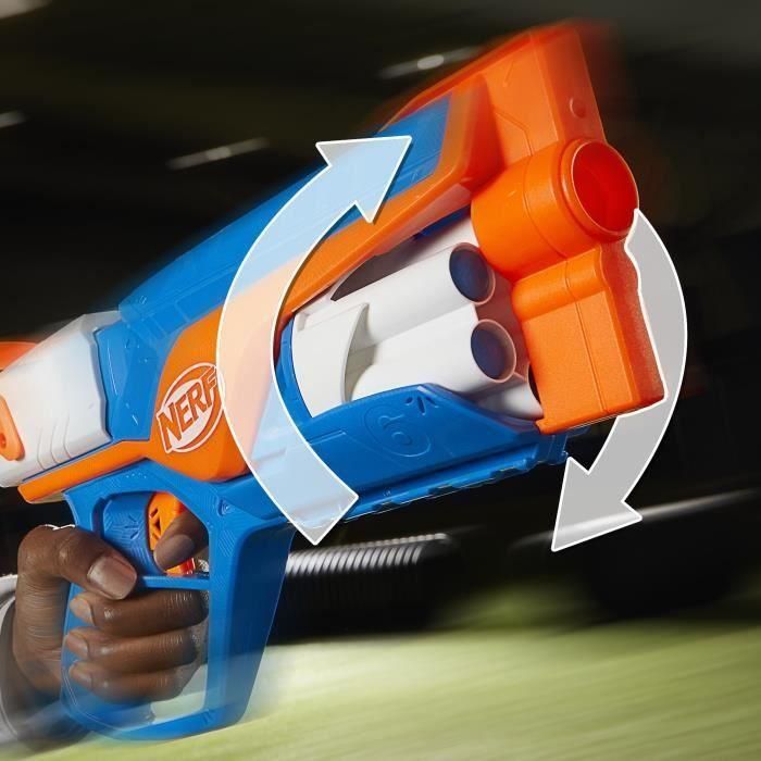 Hasbro F8629 Nerf N Series Agility Blaster - Nuevo con tambor rotatorio de 6 dardos, ágil y fácil de manejar, +8 años 3