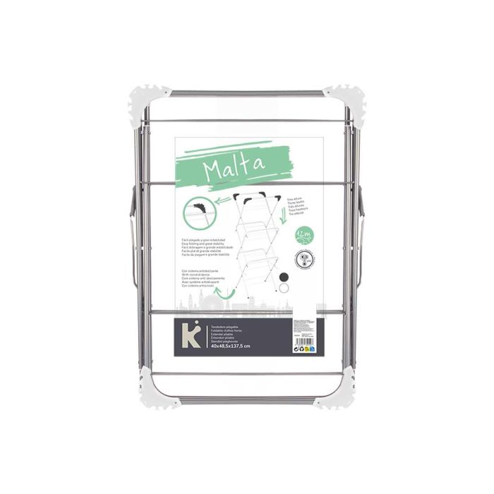 Tendedero Metal 3 Alturas Estrecho Plata Kipit 49X6CM (5 Unidades) 2 Tendedero Metal 3 Alturas Estrecho Plata Kipit 49X6CM (5 Unidades) 2