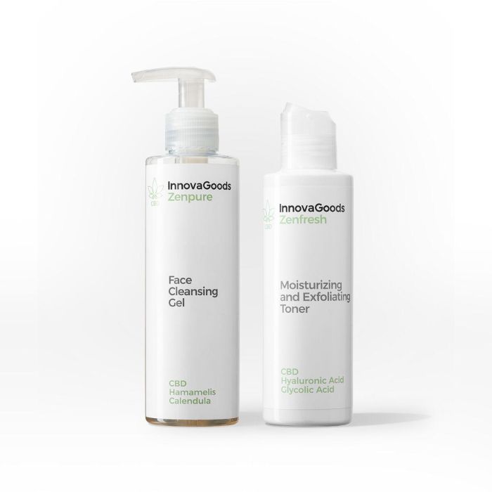 Pack Dúo de Limpieza Facial CBD InnovaGoods 1 Pack Dúo de Limpieza Facial CBD InnovaGoods 1
