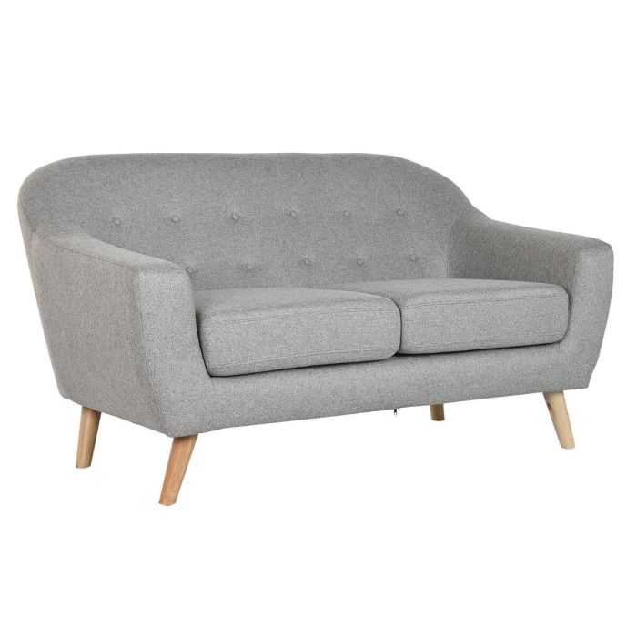 DKD Home Decor Sofá Scandi de 2 plazas de poliéster y rubberwood Gris Natural 84 x 82 x 146 cm Desmontable 3 DKD Home Decor Sofá Scandi de 2 plazas de poliéster y rubberwood Gris Natural 84 x 82 x 146 cm Desmontable 3