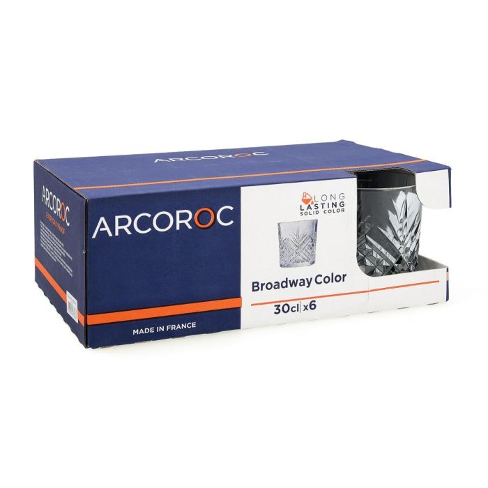 Caja 6 Vasos Bajos Vidrio Broadway Mazzarine Arcoroc 30 cL