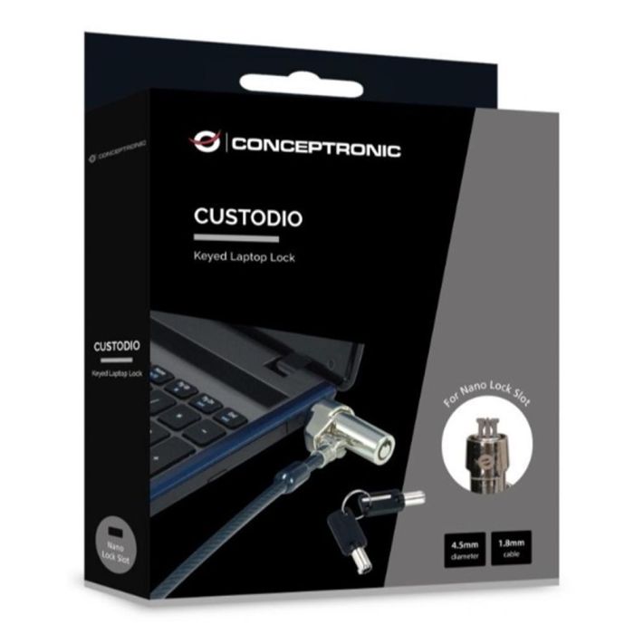 Cable Seguridad Conceptronic Nano Por Llave 1 Cable Seguridad Conceptronic Nano Por Llave 1