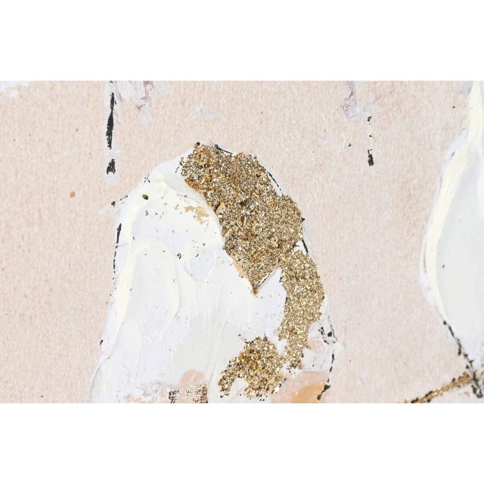 DKD Home Decor Cuadro Decorativo Scandi Pajaritos Lienzo con Marco PS, Blanco Gris Dorado Beige, 143x103x4.5 cm (2 Unidades) 2 DKD Home Decor Cuadro Decorativo Scandi Pajaritos Lienzo con Marco PS, Blanco Gris Dorado Beige, 143x103x4.5 cm (2 Unidades) 2