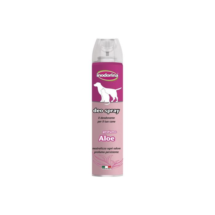 Inodorina Desodorante Deo Spray para Perros - Refresca, Higieniza y Neutraliza Olores - Pelo Brillante con Aloe 300 ml