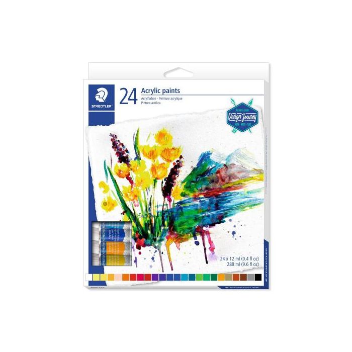 Estuche de Cartón con 24 Tubos de Colores Surtidos Staedtler 8500 C24