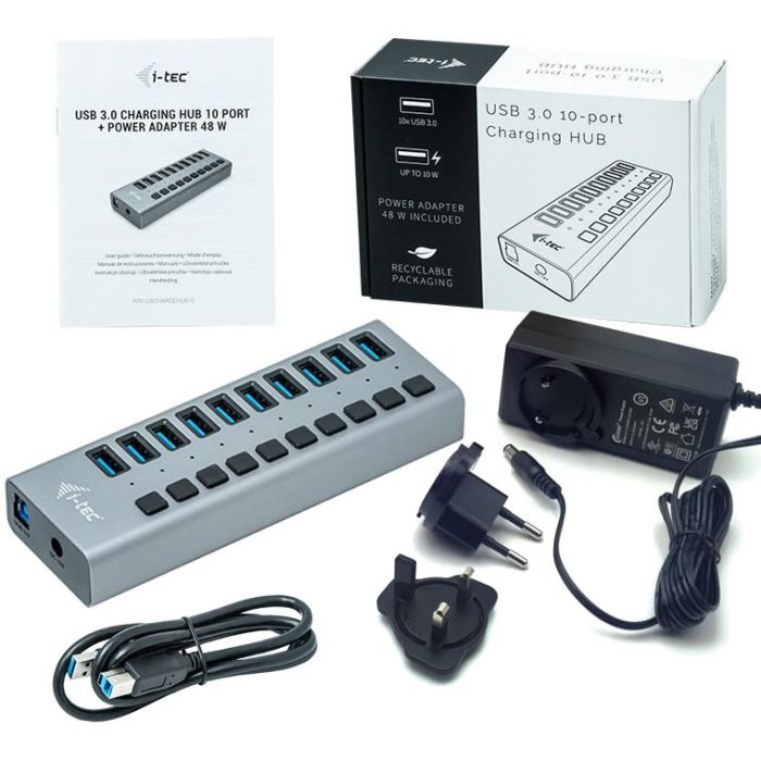 Hub USB i-Tec U3CHARGEHUB10 3