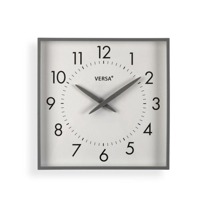 Reloj de Pared Versa Gris Plástico 4,1 X 28,3 X 28,3 CM 0 Reloj de Pared Versa Gris Plástico 4,1 X 28,3 X 28,3 CM 0