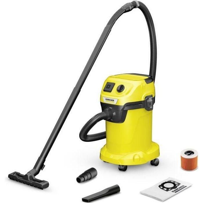 Aspirador en seco y húmedo KARCHER WD 3 P V-19/4/20 - Depósito polipropileno 19 L - 1000W (toma de corriente portátil) Aspirador en seco y húmedo KARCHER WD 3 P V-19/4/20 - Depósito polipropileno 19 L - 1000W (toma de corriente portátil)