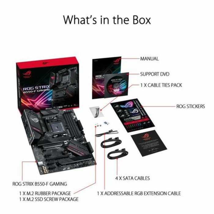 ASUS ROG STRIX B550-F GAMING AMD B550 Zócalo AM4 ATX 1