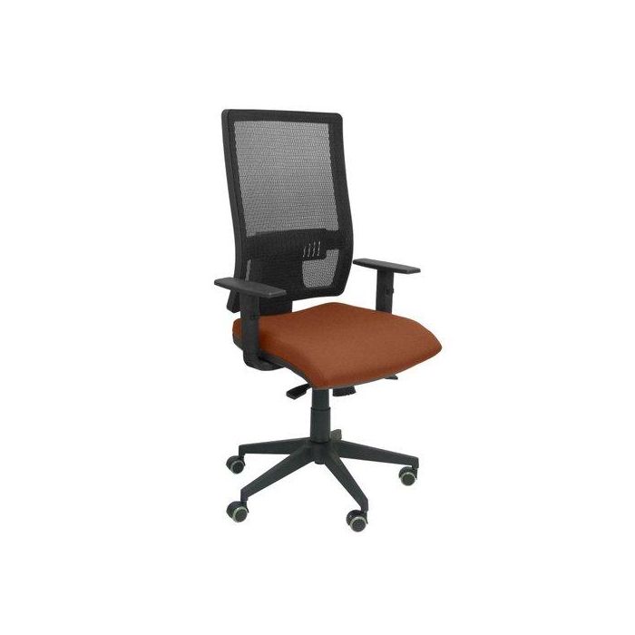 Silla Piqueras Y Crespo Horna Brazos Regulables Mecanismo Sincro Apoyo Lumbar Respaldo Malla Transpirable Y Asiento Tapizado Bali Marron