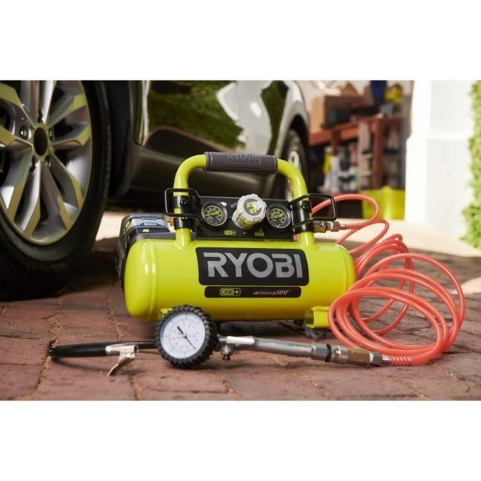 RYOBI R18AC - 0 - Tanque compresor 18V - 4L / 0.6HP + 1/4 Racor