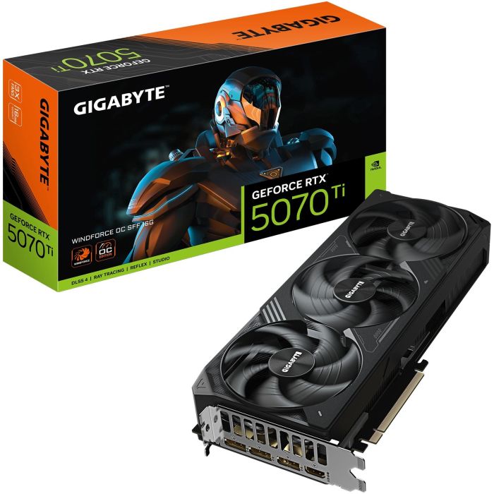 Gigabyte Tarjeta Gráfica GeForce RTX 5070 Ti WINDFORCE OC SFF 16GB GDDR7 PCI-E 5.0 GV-N507TWF3OC-16GD