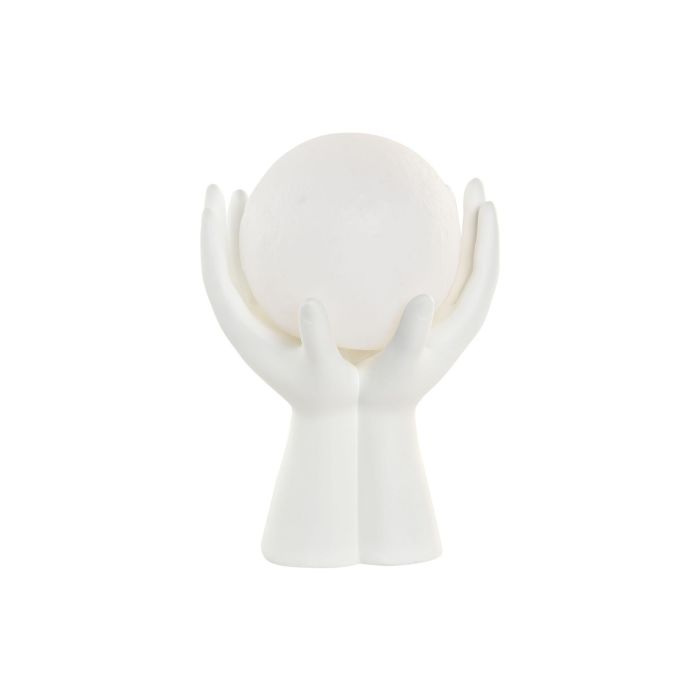 DKD Home Decor Decoración Luminosa Moderna LED Resina Blanco 11 x 18.5 x 12.5 cm (4 Unidades)