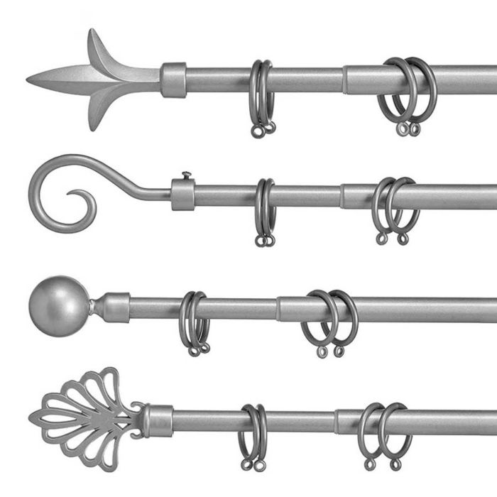 Barra Cortina Plata 120 210Cm Surtidos Pun Giftdecor (8 Unidades) 1 Barra Cortina Plata 120 210Cm Surtidos Pun Giftdecor (8 Unidades) 1