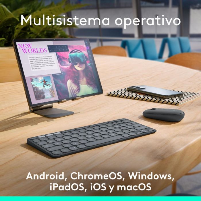 Teclado Logitech 920-012973 Grafito Español QWERTY 25 Teclado Logitech 920-012973 Grafito Español QWERTY 25