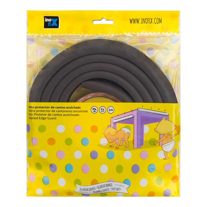 Inofix 5003-4-001 Rollo protector de cantos acolchado de caucho de espuma flexible adhesivo 2m marrón para protección de golpes 1 Inofix 5003-4-001 Rollo protector de cantos acolchado de caucho de espuma flexible adhesivo 2m marrón para protección de golpes 1