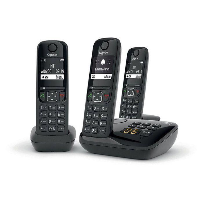 Gigaset AS690 A Teléfono fijo Trio con Contestador Automático, Manos Libres HSP, Bloqueo de Llamadas y Directorio de 100 Contactos Negro 0 Gigaset AS690 A Teléfono fijo Trio con Contestador Automático, Manos Libres HSP, Bloqueo de Llamadas y Directorio de 100 Contactos Negro 0