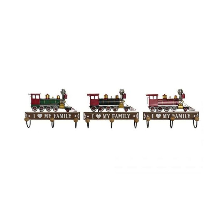 Perchero Pared Vintage DKD Home Decor Rojo Negro 8 x 20 x 29 cm (3 Unidades) Perchero Pared Vintage DKD Home Decor Rojo Negro 8 x 20 x 29 cm (3 Unidades)