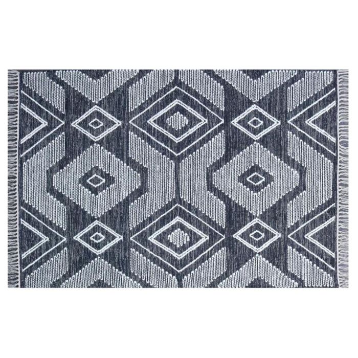 Alfombra Boho DKD Home Decor Negro Blanco 180 x 1 x 120 cm