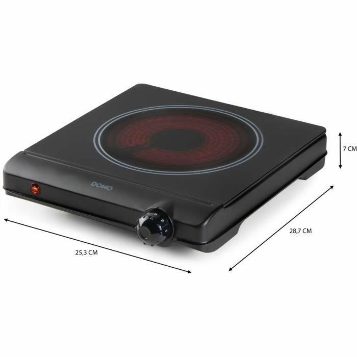 Domo Placa Vitrocerámica DO30111KP 1 Fuego 25.3 x 28.7 x 7 cm 3