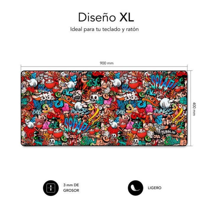 SUBBLIM Alfombrilla Graffiti XL Mouse Pad 2 SUBBLIM Alfombrilla Graffiti XL Mouse Pad 2