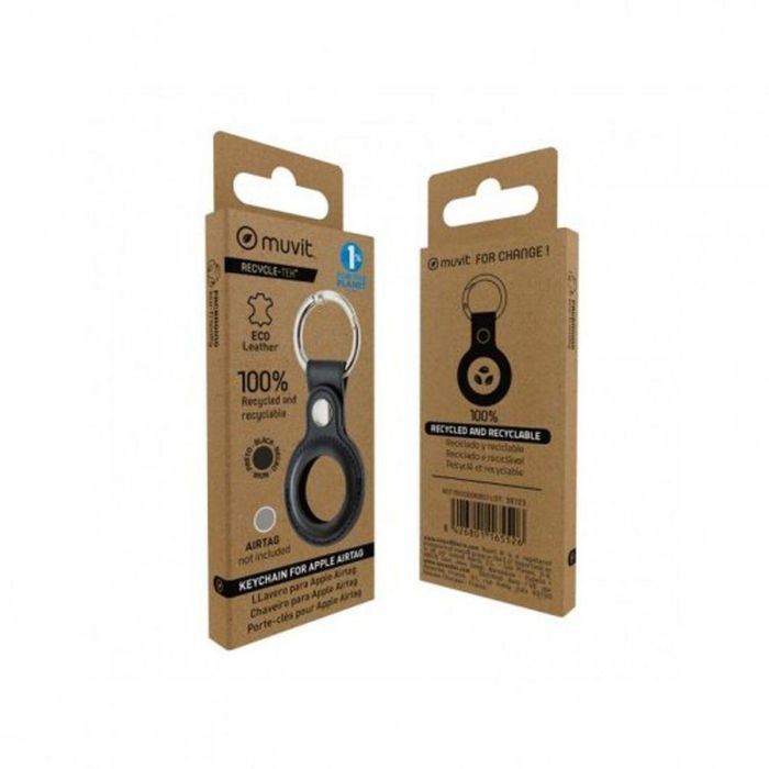 muvit for change funda llavero compatible con Airtag piel negra 1 muvit for change funda llavero compatible con Airtag piel negra 1