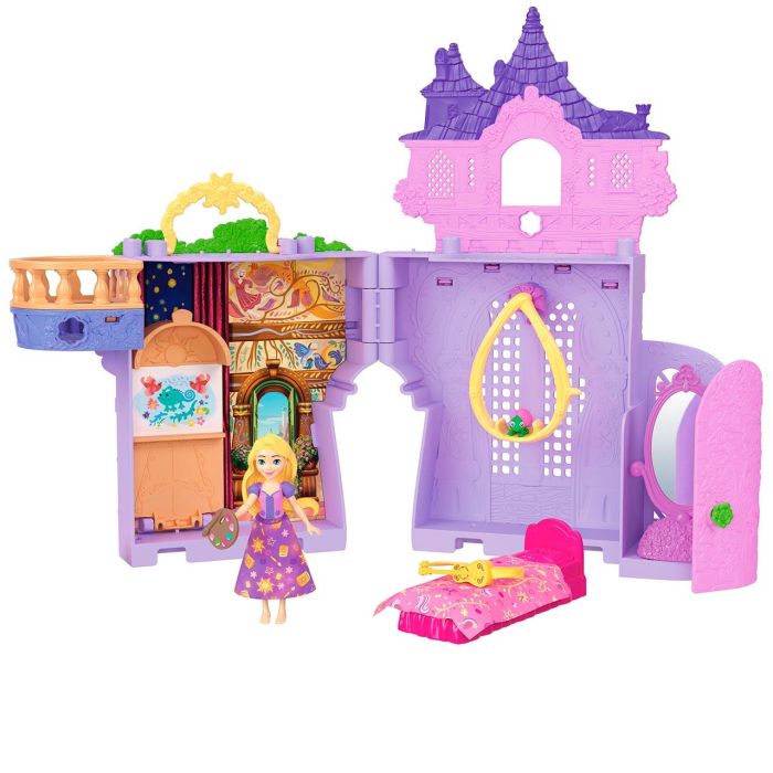 Mattel Jdp61 Castillo de Juego Disney Princess Rapunzel - Casa de Muñecas con Figura de Rapunzel y Pascal