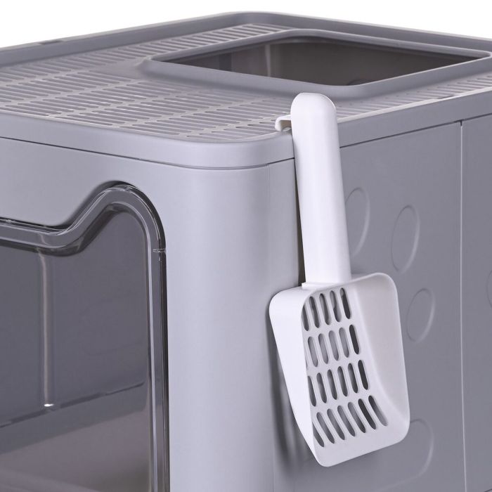 Arenero para Gatos Diamentiq Yoko Blanco Gris Plástico 3 Arenero para Gatos Diamentiq Yoko Blanco Gris Plástico 3