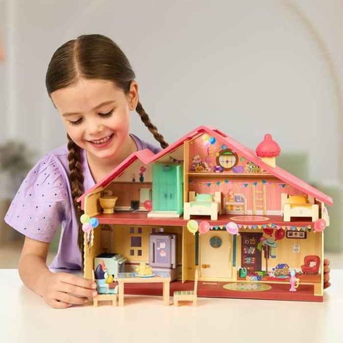 Casa celebracion de bluey.incluye once piezas, una figura de bluey festivo y pegatinas para decorar la casa. 3 Casa celebracion de bluey.incluye once piezas, una figura de bluey festivo y pegatinas para decorar la casa. 3