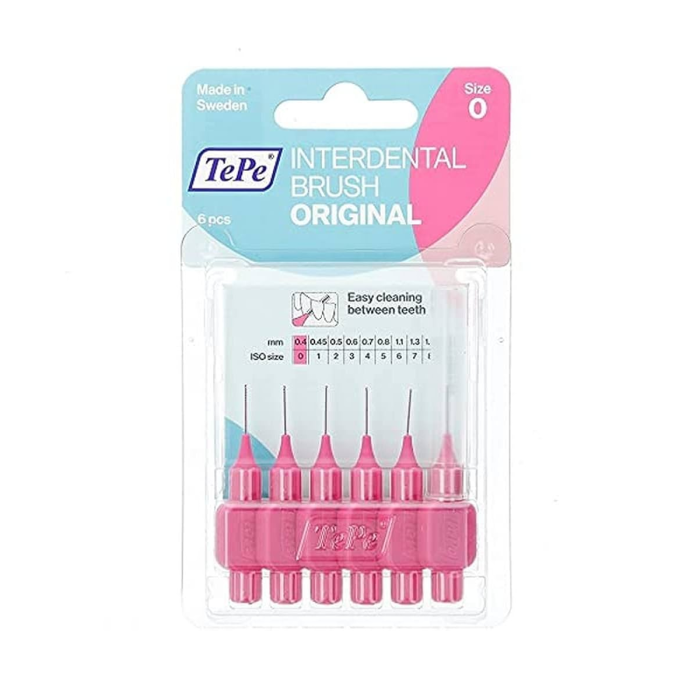 Cepillo Interdental Rosa 0.4 mm Blister 6 Unidades.