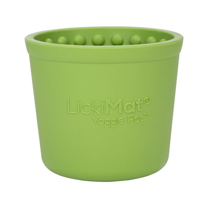 Lickimat Yoggie Pot Comedero Lento Interactivo para Perros, Plato Distractor Antiestrés para Lamido, Verde de Goma, Apto para Todo Tipo de Alimentos y Razas 1 Lickimat Yoggie Pot Comedero Lento Interactivo para Perros, Plato Distractor Antiestrés para Lamido, Verde de Goma, Apto para Todo Tipo de Alimentos y Razas 1