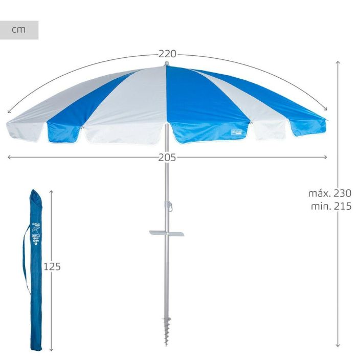 Sombrilla Aktive 220 x 230 x 220 cm (6 Unidades) 3