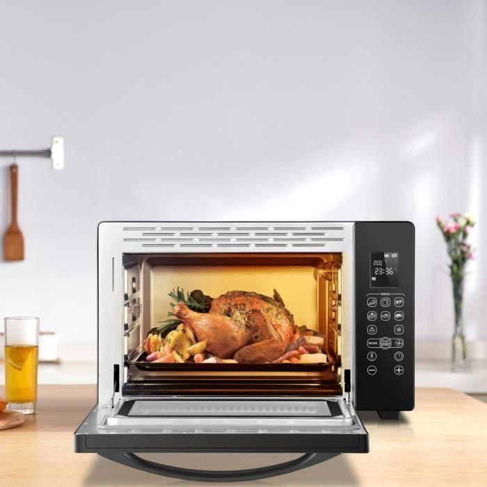 Continental Edison CEMF38DIG Mini horno eléctrico 38L negro, 1600W, con Asador y Circulación natural 3