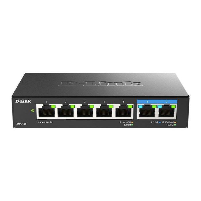 D-Link DMS-107 Switch No Administrado Multi-Gigabit de 7 Puertos Ethernet RJ45 10/100/1000/2500 Mbps D-Link DMS-107 Switch No Administrado Multi-Gigabit de 7 Puertos Ethernet RJ45 10/100/1000/2500 Mbps