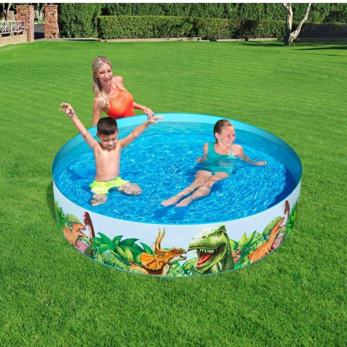Bestway Piscina Rigida Infantil PVC Dinosaurios 183x38 cm +2 Años Jardin 55022 14
