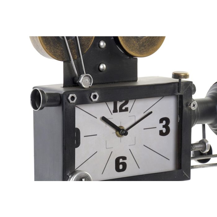 Reloj de Mesa DKD Home Decor Negro Cristal Hierro Madera MDF (33 x 16 x 45 cm) 1