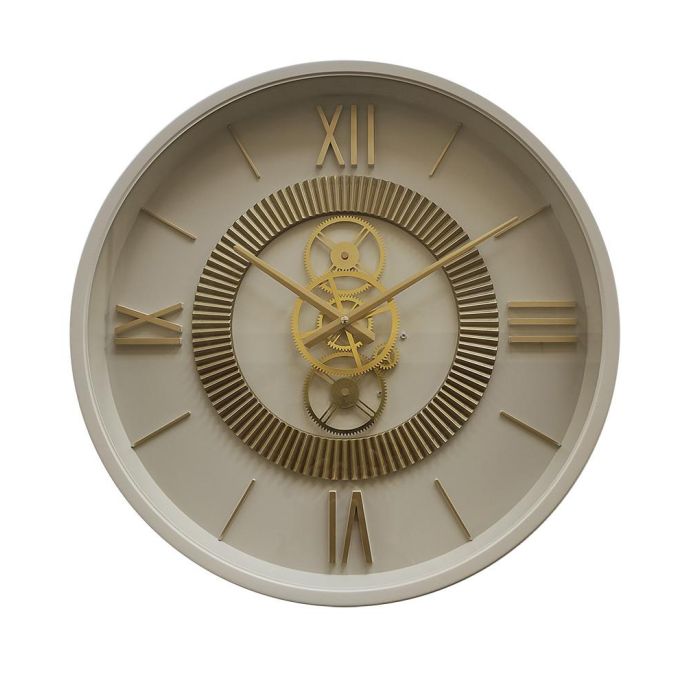 Reloj Pared Glam DKD Home Decor Beige Dorado 8.5 x 59.5 x 59.5 cm