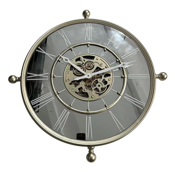 Reloj Pared Glam DKD Home Decor Champan 8 x 67 x 67 cm