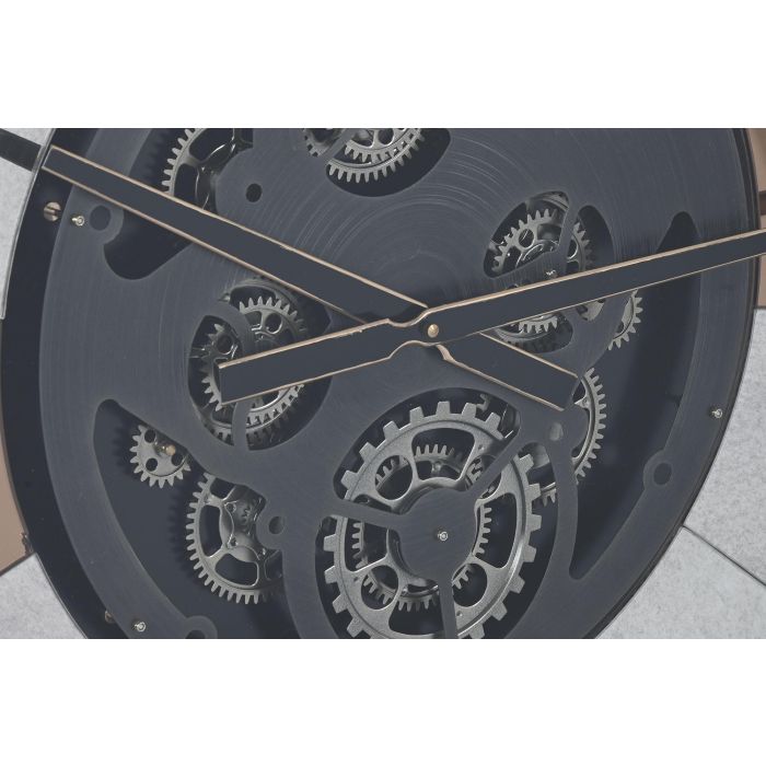 Reloj Pared Vintage DKD Home Decor Negro Dorado 9.5 x 80 x 80 cm 2