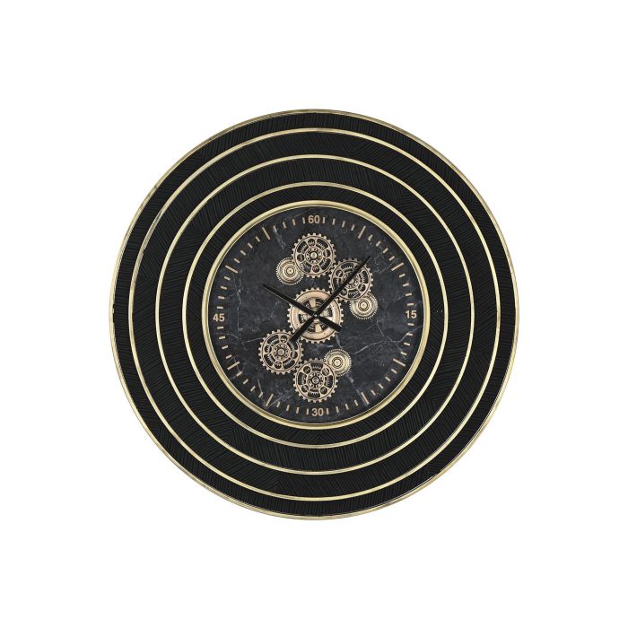 Reloj Pared Glam DKD Home Decor Negro Dorado 8.5 x 108 x 108 cm