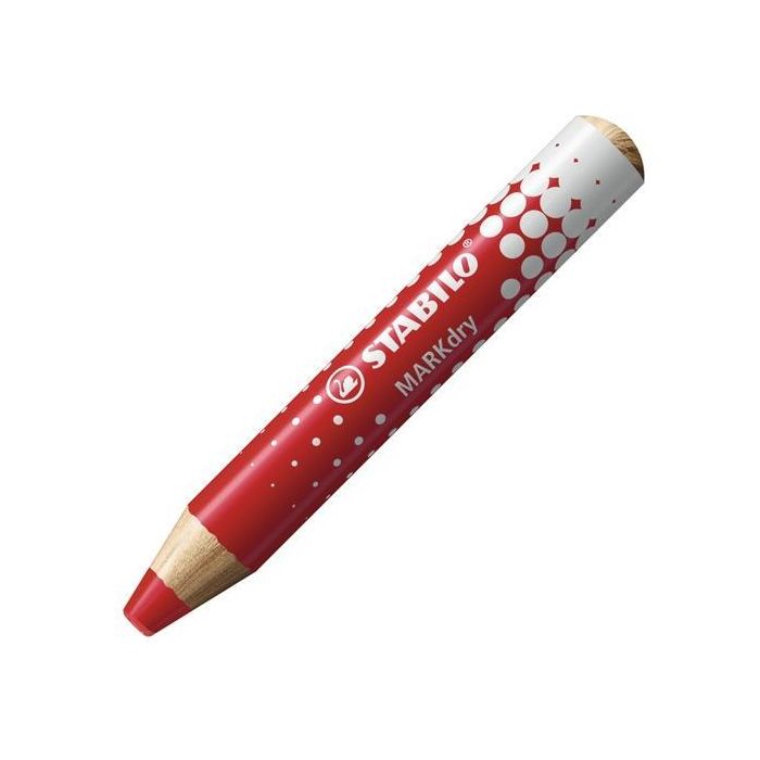 Stabilo Marcador En Seco Markdry Para Pizarra Blanca Y De Papel, Rojo, Caja 5 Ud