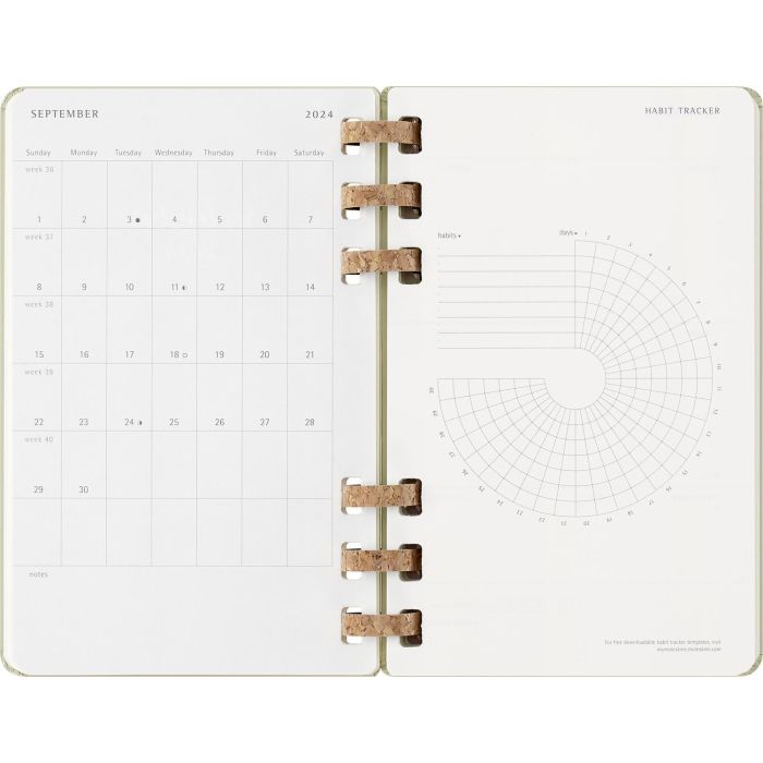 Agenda 12 Meses 2025 Académica Espiral L (13 X 21 Cm) Kiwi Tapa Dura Moleskine DHSPK5212AMWH3Y25 4