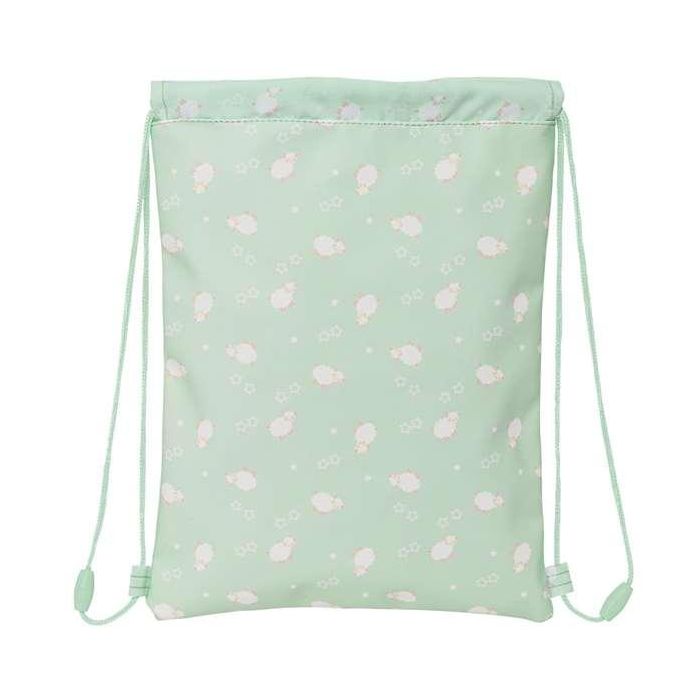Bolsa Mochila con Cuerdas Safta Ovejita Verde (26 x 34 x 1 cm) 1